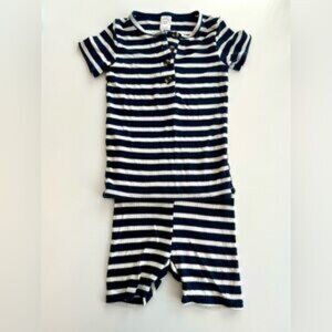 Lou Lou striped matching shirt and shorts size 12-24m